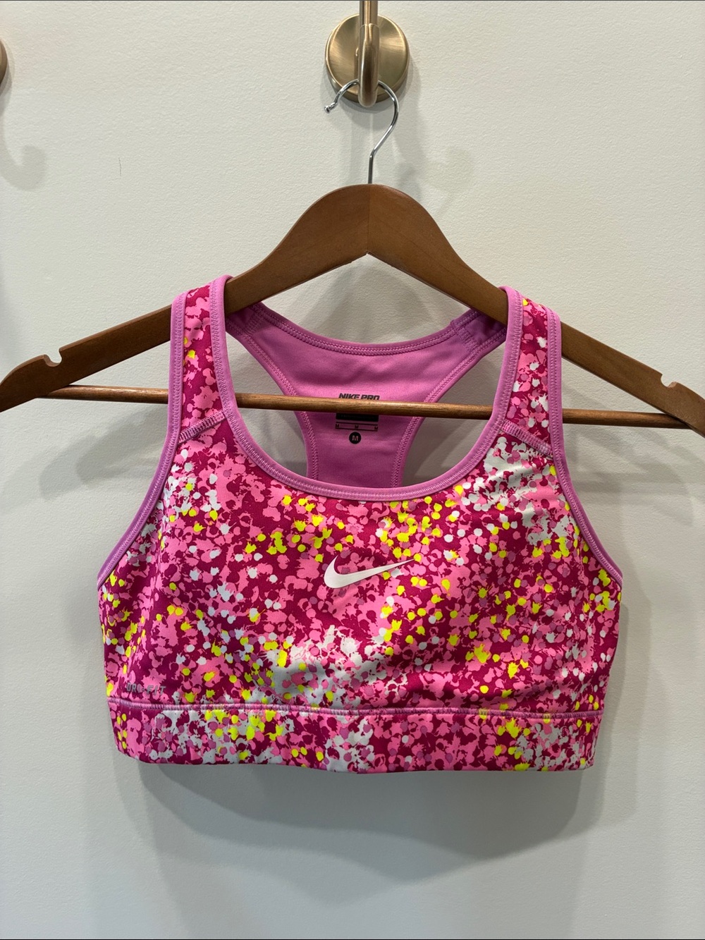 Nike Pink Multi Floral Print Sports Bra